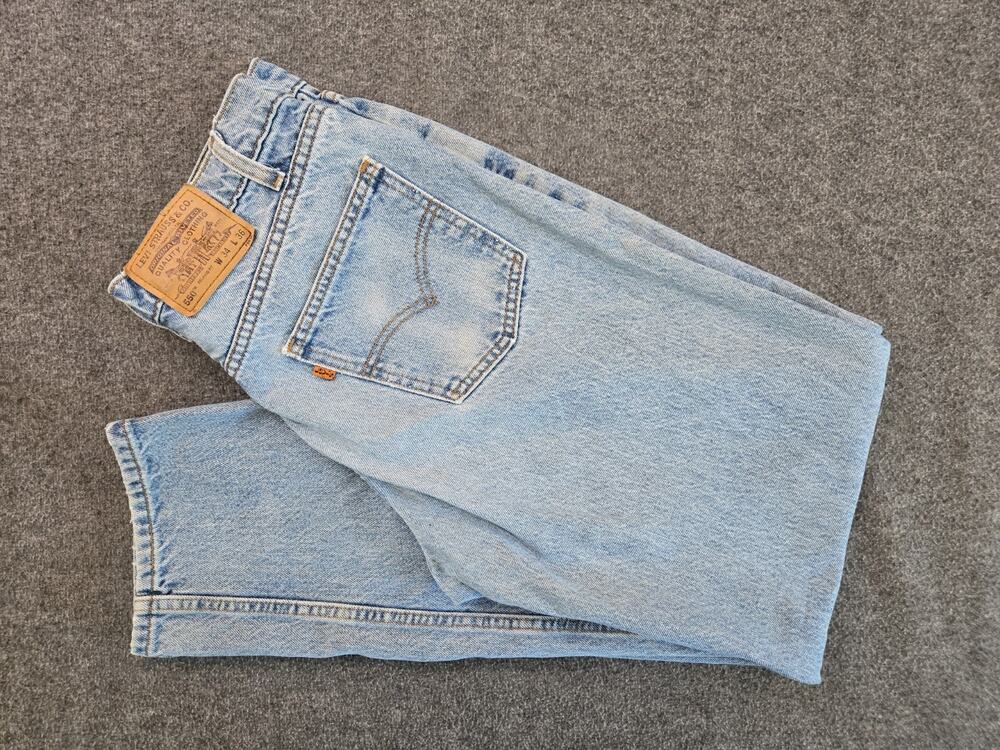Levis 550 Vtg 1998 Orange Tab Relaxed Fit Light Wash Jeans Mens Sz 34x36 Tapered